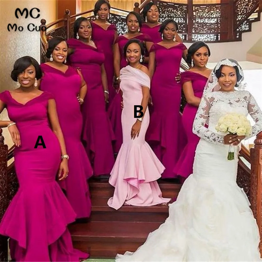 Arabic 2020 Mermaid Wedding Party Dress Bridesmaid Dresses Long Cap Sleeves Elastic Satin Women Bridesmaid Dresses for Women
Arabic 2020 Mermaid Wedding Party Dress Bridesmaid Dresses Long Cap Sleeves Elastic Satin Women Bridesmaid Dresses for Women