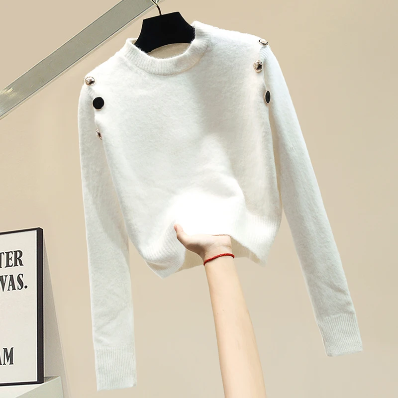 Women's Knitted Sweater Off-the-Shoulder Pullovers Tops Female Sweaters 2020s New Fall Winter Clothing Slim Knitted Bottom Shirt
Women's Knitted Sweater Off-the-Shoulder Pullovers Tops Female Sweaters 2020s New Fall Winter Clothing Slim Knitted Bottom Shirt