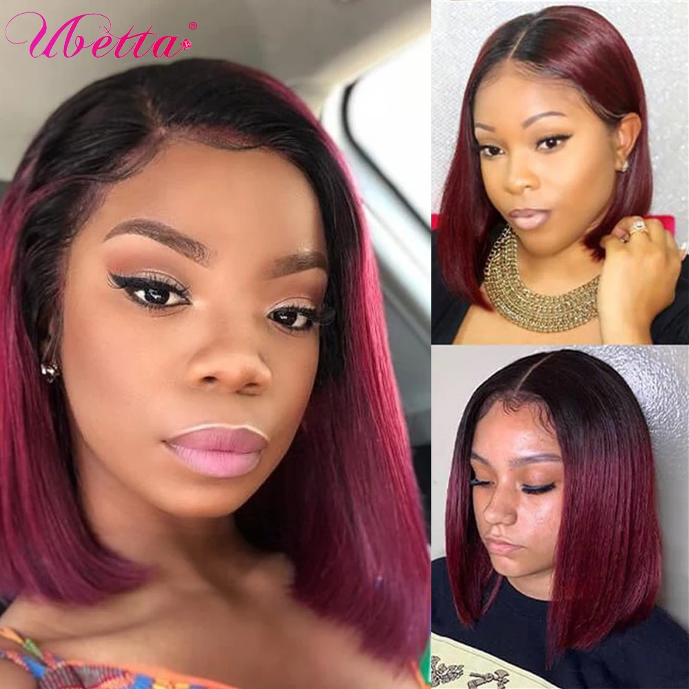 Ombre Red Bob Lace Front Wig 13X4 Lace Front Colored Burgundy 99J Short Bob Wigs Free Part Human Hair Lace Frontal Wigs
Ombre Red Bob Lace Front Wig 13X4 Lace Front Colored Burgundy 99J Short Bob Wigs Free Part Human Hair Lace Frontal Wigs