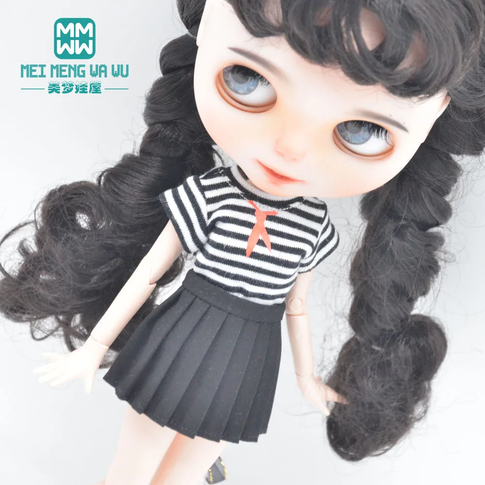 Одежда для куклы, размер 28-30 см, Blyth Azone OB23 OB24, аксессуары для кукол, плиссированная юбка, футболка в полоску, рубашка
Одежда для куклы, размер 28-30 см, Blyth Azone OB23 OB24, аксессуары для кукол, плиссированная юбка, футболка в полоску, рубашка