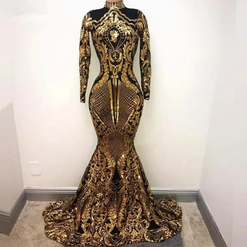Gold Muslim Evening Dresses Mermaid Long Sleeves Sequins South African Islamic Dubai Saudi Arabic Long Elegant Evening Gown
Gold Muslim Evening Dresses Mermaid Long Sleeves Sequins South African Islamic Dubai Saudi Arabic Long Elegant Evening Gown