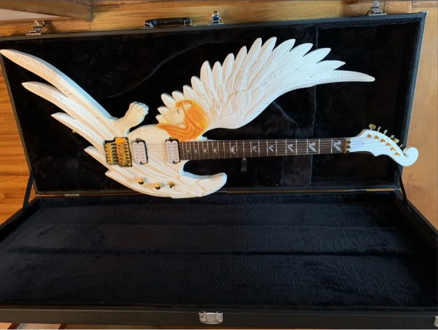 Exclusive Production. New Angel Design Hand Carved Electric Guitar
Exclusive Production. New Angel Design Hand Carved Electric Guitar