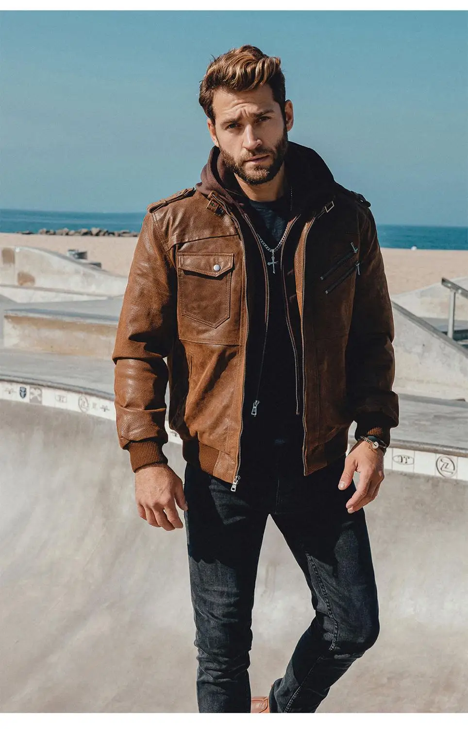 Men's Real Leather Jacket Men Motorcycle Removable Hood winter coat Men Warm Genuine Leather Jackets
Men's Real Leather Jacket Men Motorcycle Removable Hood winter coat Men Warm Genuine Leather Jackets