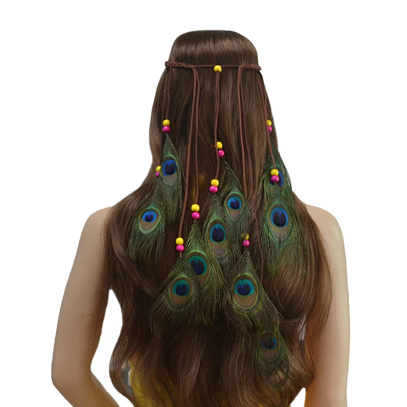 Fashion Ethnic Style Peacock Feather Headdress For Girl Jewelry Popular Bohemian Hair Accessories Tassel Long Hairband Female
Fashion Ethnic Style Peacock Feather Headdress For Girl Jewelry Popular Bohemian Hair Accessories Tassel Long Hairband Female