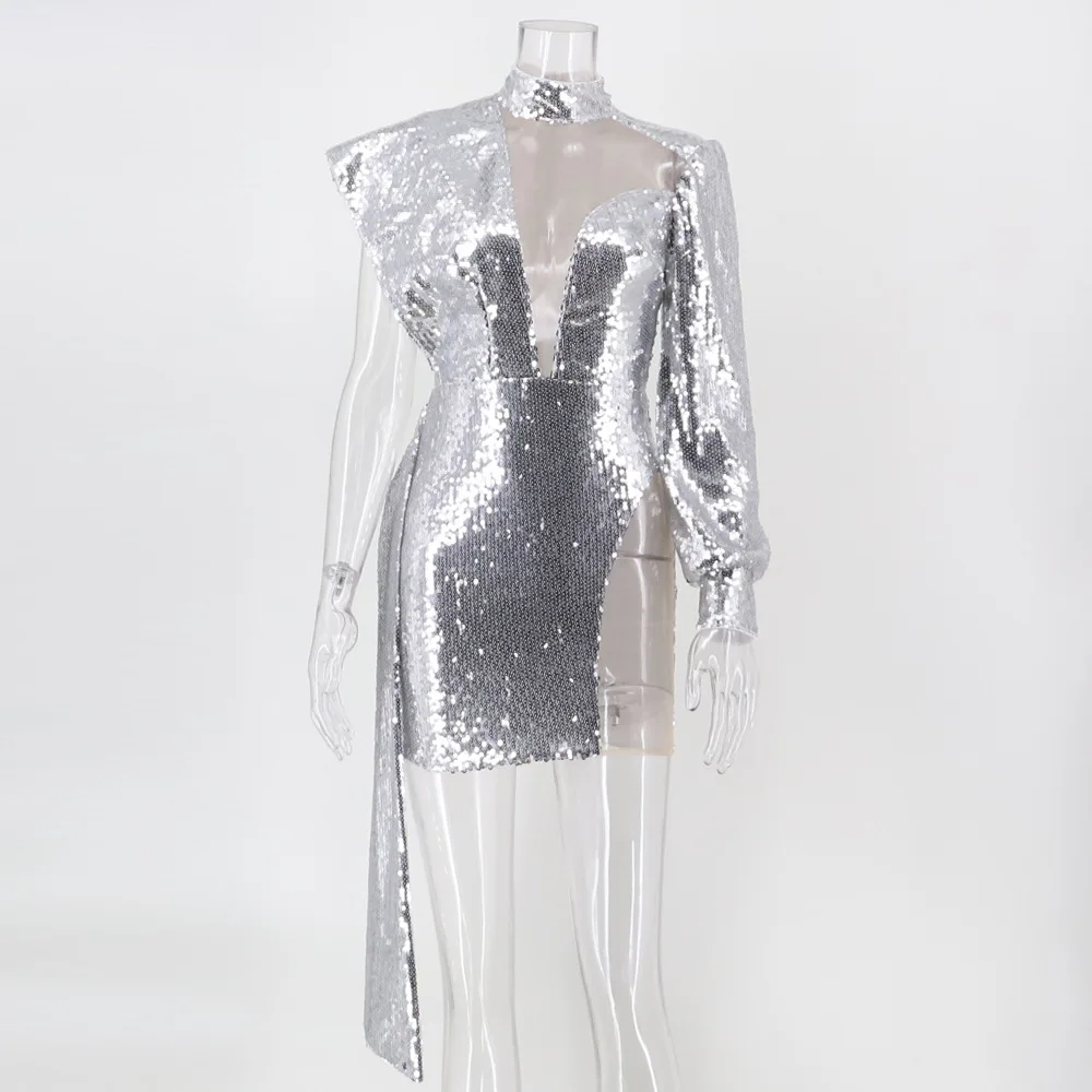 Women Turtleneck Sexy V Neck Sequin Mini Dress See Through Long Sleeve Bodycon Dress Medium Tail Women Party Dresses Vestidos
Women Turtleneck Sexy V Neck Sequin Mini Dress See Through Long Sleeve Bodycon Dress Medium Tail Women Party Dresses Vestidos