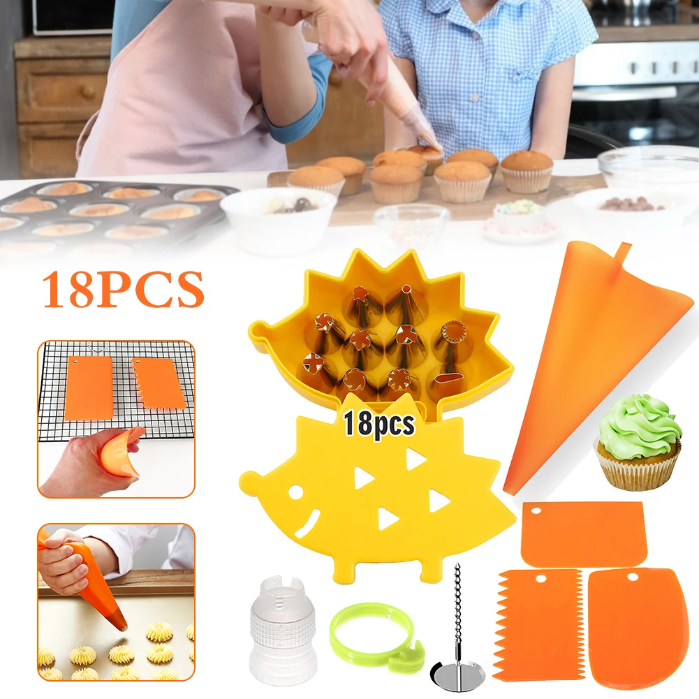 18PCS Cake Decorating Supplies Kits Piping Bags & Tips Set DIY Cupcake Baking for Beginners Kitchen Cake Decoration Accessories
18PCS Cake Decorating Supplies Kits Piping Bags & Tips Set DIY Cupcake Baking for Beginners Kitchen Cake Decoration Accessories