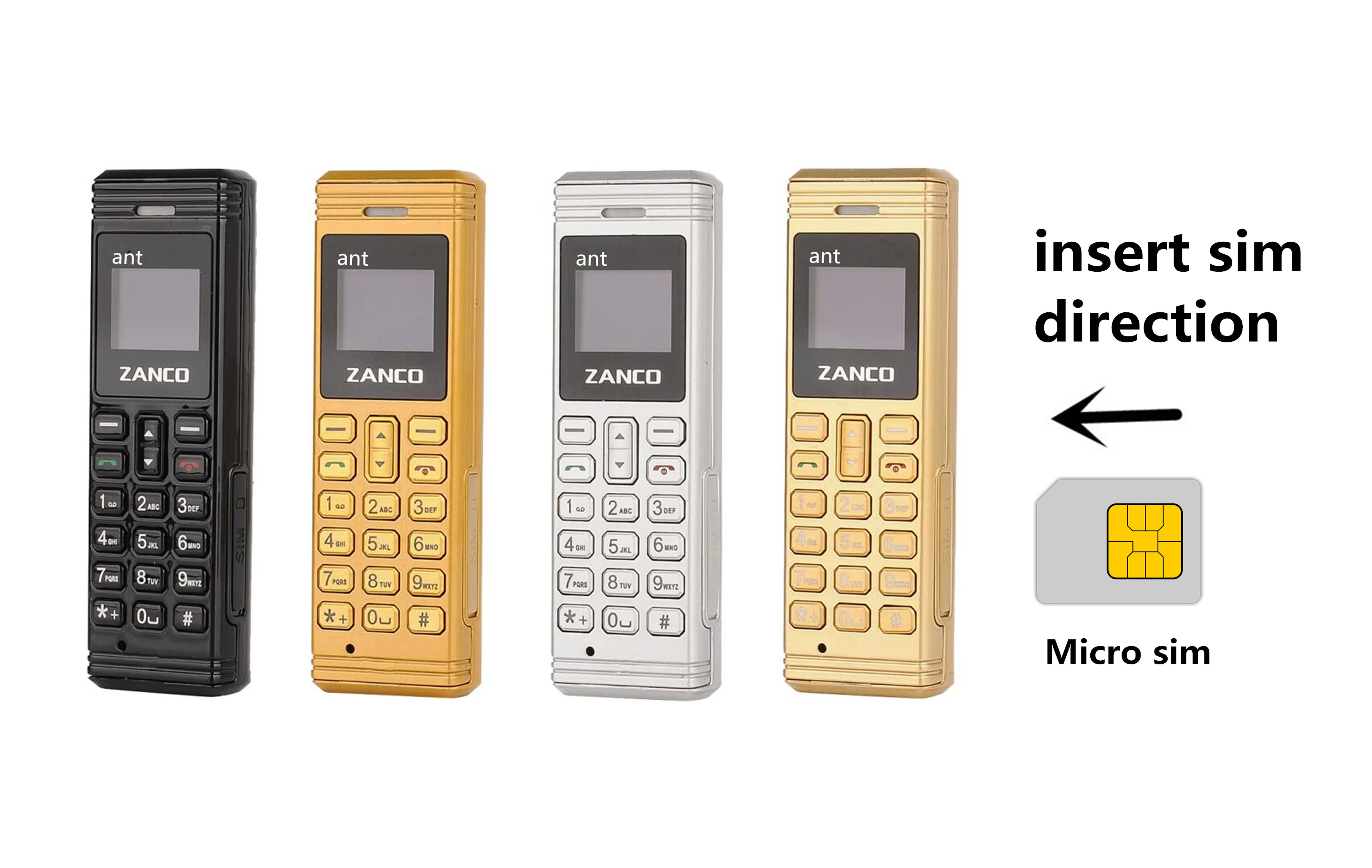 Самый маленький в мире сотовый телефон ZANCO Ant Fone с голосовым преобразователем
