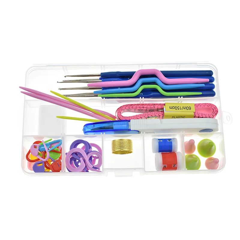 Jiwuo 53pcs Ergonomic Soft Grip Handle Crochet Hook Yarns Knitting Needle Scissors Sewing Weave Crochet Needles DIY Craft Tools
Jiwuo 53pcs Ergonomic Soft Grip Handle Crochet Hook Yarns Knitting Needle Scissors Sewing Weave Crochet Needles DIY Craft Tools
