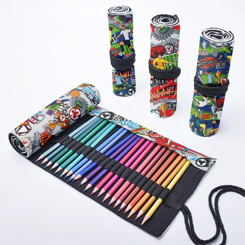 Football Match Printed Roll Canvas Pen Curtain Cool Casual Student Pencil Case 12/24/36/48/72 Holes Drawing Storage Bag Unisex
Football Match Printed Roll Canvas Pen Curtain Cool Casual Student Pencil Case 12/24/36/48/72 Holes Drawing Storage Bag Unisex
