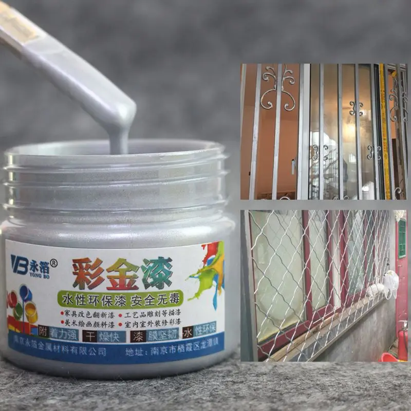 Silver Paint Wood Metal Lacquer Varnish Water-based 100g for Ceramics Furniture Iron Wooden Doors Handicrafts Wall Acrylic Paint
Silver Paint Wood Metal Lacquer Varnish Water-based 100g for Ceramics Furniture Iron Wooden Doors Handicrafts Wall Acrylic Paint