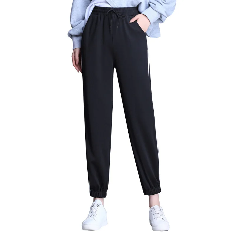 Sports Pants Women Spring Black Harem Sweatpants women Loose Fitness Run Jog Sport Pants Nine Points Small Feet Close Beam Feet
Sports Pants Women Spring Black Harem Sweatpants women Loose Fitness Run Jog Sport Pants Nine Points Small Feet Close Beam Feet