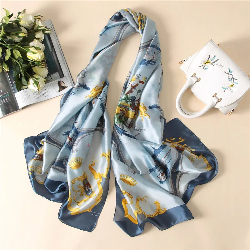 Luxury Brand Fashion Soft Long Beach 180X90CM Shawl Women Sailboat Print Silk Scarf Foulard Femme New Hijab Stoles Bufanda Mujer
Luxury Brand Fashion Soft Long Beach 180X90CM Shawl Women Sailboat Print Silk Scarf Foulard Femme New Hijab Stoles Bufanda Mujer