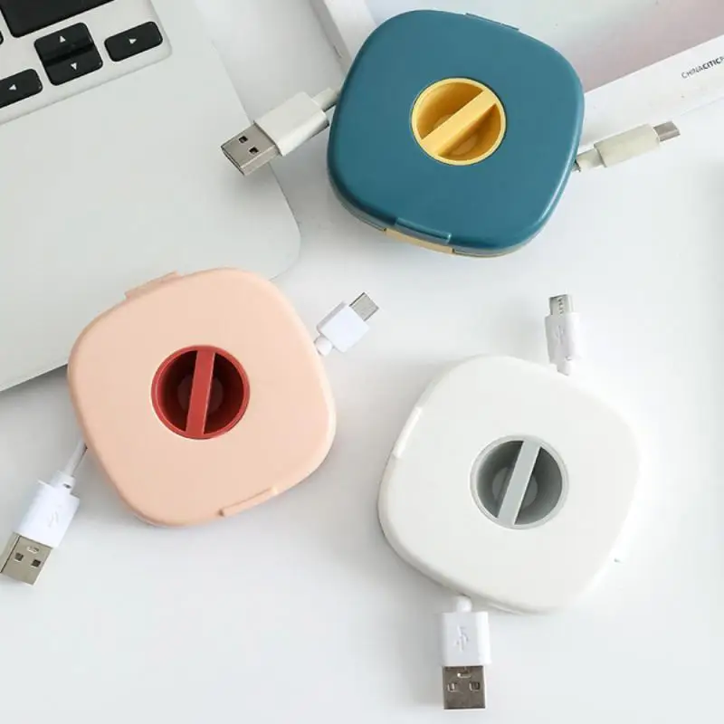 Rotatable Data Cable Organizer Storage Box Mobile Phone Charging Cable Winder Small Portable Round Cable Storage Box
Rotatable Data Cable Organizer Storage Box Mobile Phone Charging Cable Winder Small Portable Round Cable Storage Box