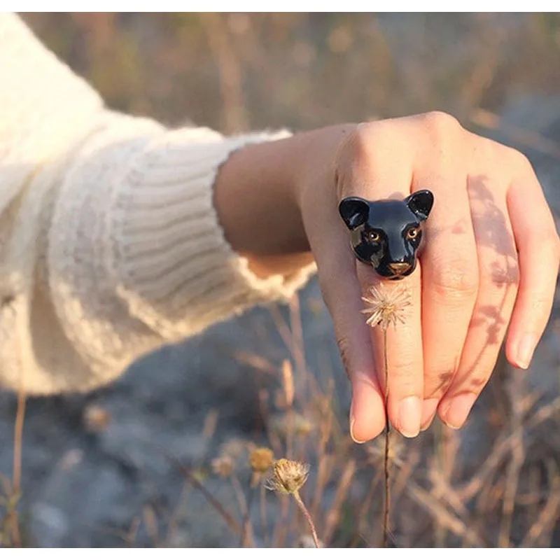 New Trendy Unique Big Head Dog Rings Black Color Men Fashion Animal Dog Rings Women Party Jewellery Anniversary Gift
New Trendy Unique Big Head Dog Rings Black Color Men Fashion Animal Dog Rings Women Party Jewellery Anniversary Gift