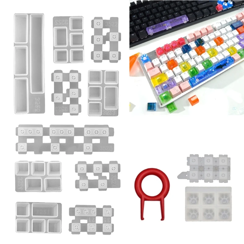 Совместимость с Cherry MX Механическая игровая клавиатура эпоксидная смола, форма компьютер PC Gamer Pet Paw колпачки силиконовые формы
Совместимость с Cherry MX Механическая игровая клавиатура эпоксидная смола, форма компьютер PC Gamer Pet Paw колпачки силиконовые формы