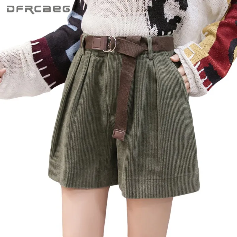 FAKUNTN Loose Plus Size Women's Corduroy Shorts With Belt 2021 High Waist Autumn Winter Casual Warm Short For Boot Trousers
FAKUNTN Loose Plus Size Women's Corduroy Shorts With Belt 2021 High Waist Autumn Winter Casual Warm Short For Boot Trousers