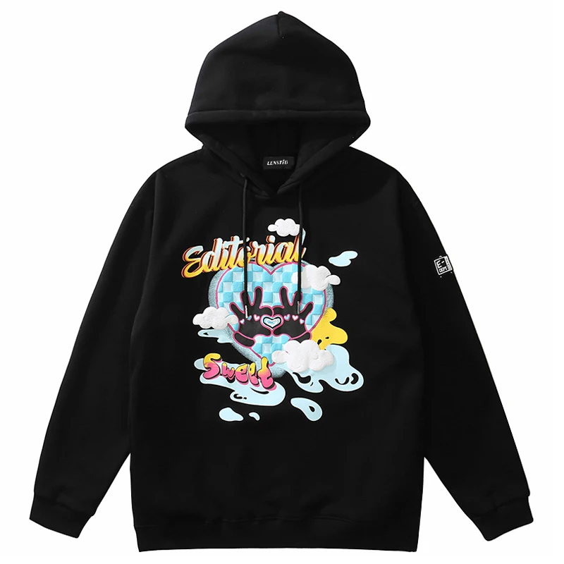 Men Hip Hop Winter Fleece Pullover Hoodies Cloud Heart Letter Print 2021 Harajuku Streetwear Casual Cotton Hooded Sweatshirts
Men Hip Hop Winter Fleece Pullover Hoodies Cloud Heart Letter Print 2021 Harajuku Streetwear Casual Cotton Hooded Sweatshirts