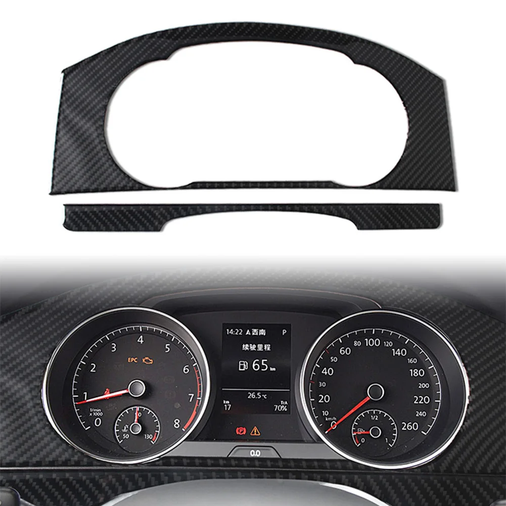 

Внутренняя отделка панели приборной панели автомобиля, Обложка для Volkswagen VW Golf 7 GTI MK7 2014-2019, украшение из углеродного волокна и АБС, автомобил...