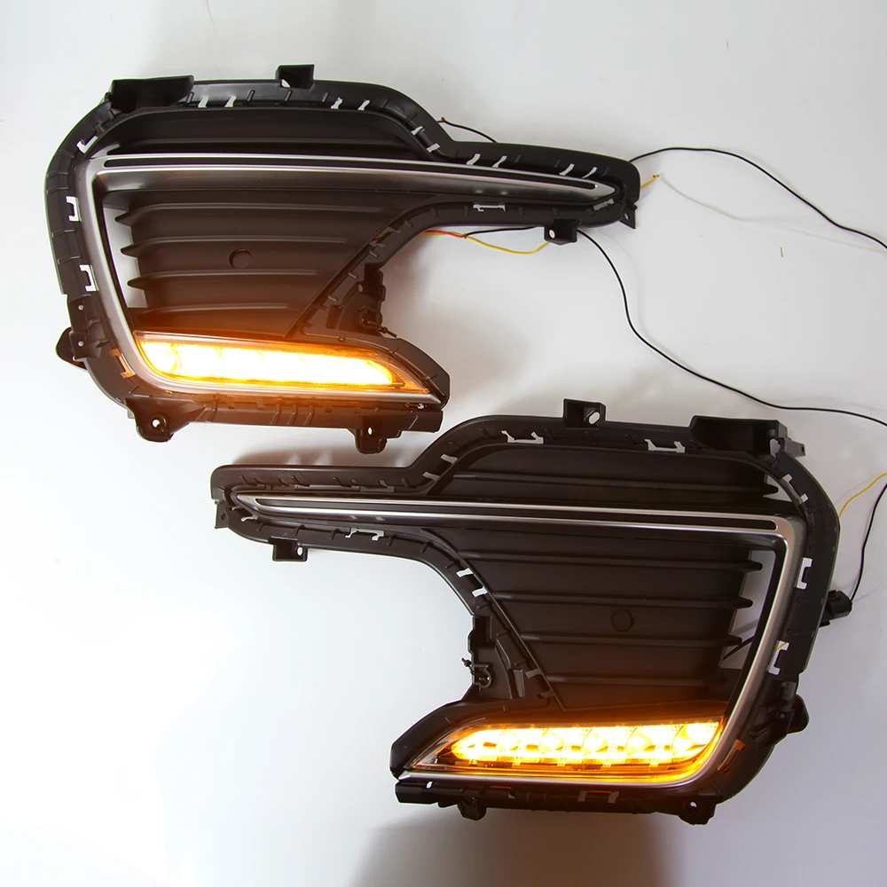 2pcs LED DRL Daytime Running Lights Fog Lights For Hyundai Elantra sport 2016-2019 Car Front Bumper Fog lamps Turn Singal 
2pcs LED DRL Daytime Running Lights Fog Lights For Hyundai Elantra sport 2016-2019 Car Front Bumper Fog lamps Turn Singal