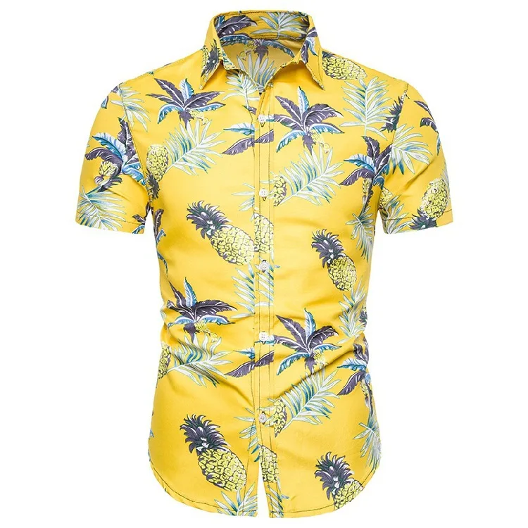 Best Sale Summer Cheap Plus size Men Pineapple Floral Print Hawaiian Beach Cotton Short Sleeve Shirt
Best Sale Summer Cheap Plus size Men Pineapple Floral Print Hawaiian Beach Cotton Short Sleeve Shirt