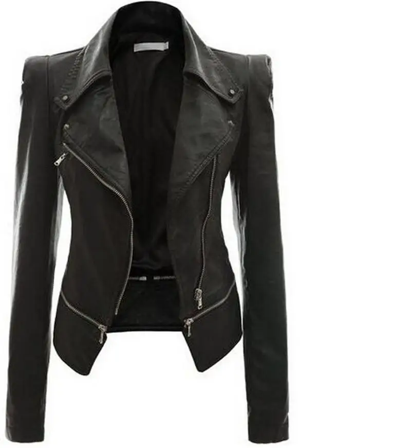 Hot-selling autumn and winter women's clothing solid color motorcycle leather jacket coat zipper two-wear leather
Hot-selling autumn and winter women's clothing solid color motorcycle leather jacket coat zipper two-wear leather