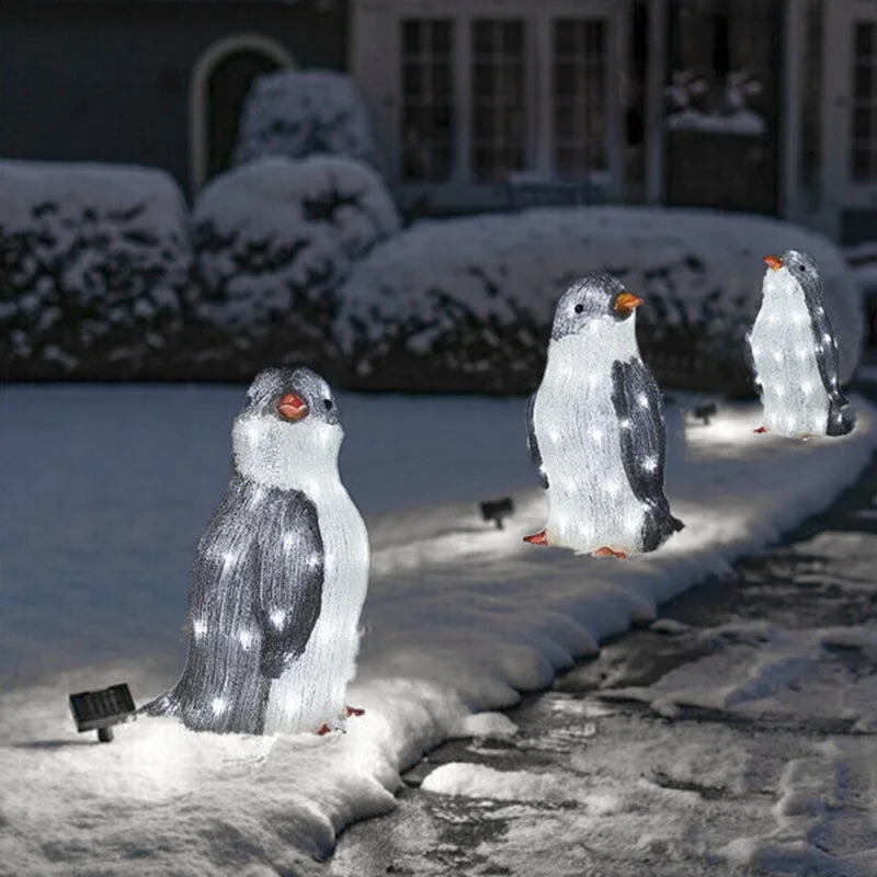 3Pcs Light-Up Penguin Sculpture Garden Decor with LED Light Strings Penguin Sculpture Outdoor Garden Christmas Decoration
3Pcs Light-Up Penguin Sculpture Garden Decor with LED Light Strings Penguin Sculpture Outdoor Garden Christmas Decoration