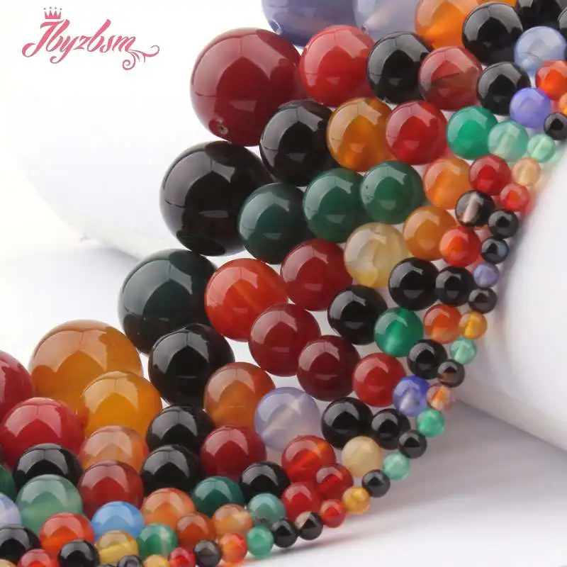 Natural Multicolor Aagtes Smooth Round 6/8/10/12mm Speacer Stone Beads For DIY Necklace Bracelets Jewelry Making Strand 15"
Natural Multicolor Aagtes Smooth Round 6/8/10/12mm Speacer Stone Beads For DIY Necklace Bracelets Jewelry Making Strand 15"
