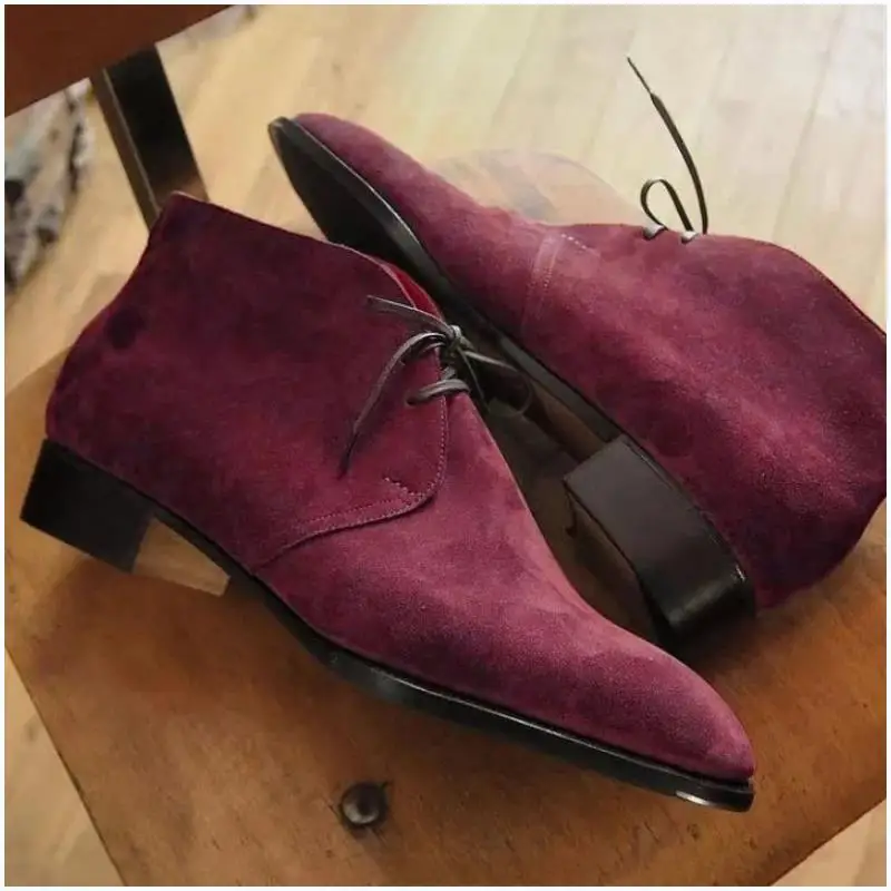 Red Retro Men Fashion Pointed Spring and Autumn Low Heel Lace Up Suede Classic Casual and Comfortable Business Boots KS539
Red Retro Men Fashion Pointed Spring and Autumn Low Heel Lace Up Suede Classic Casual and Comfortable Business Boots KS539