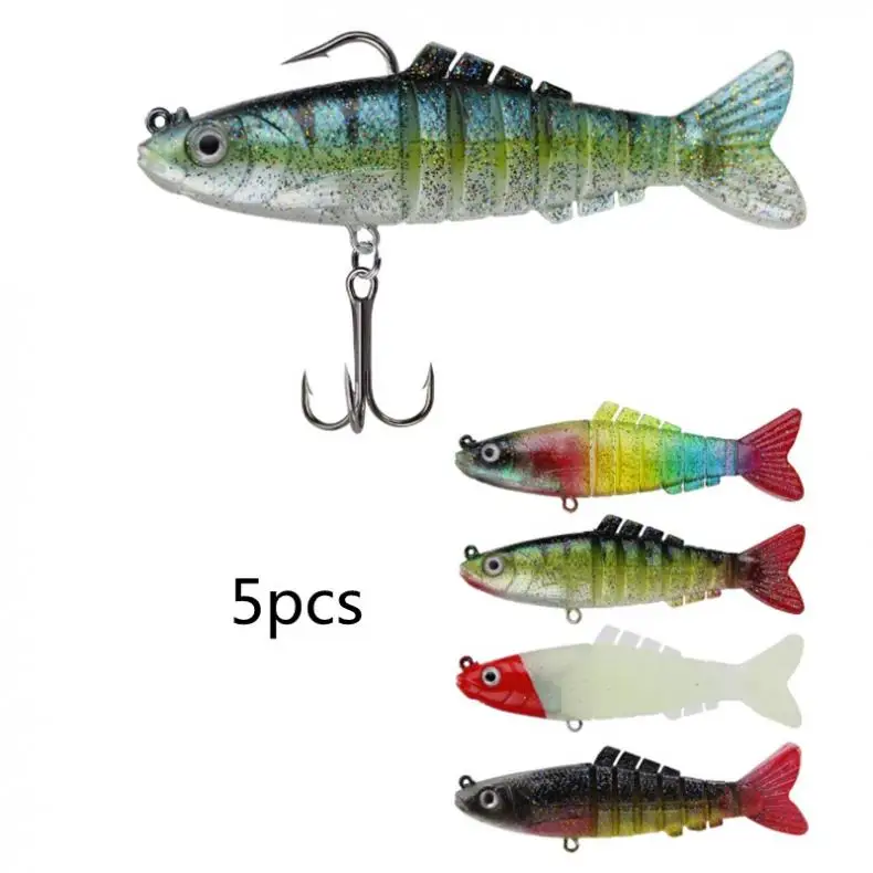 5pcs/lot Soft Fishing Lures Multi Section Swimbait 9cm 18g Sea Bass Killer Lead Jig Head Soft Wobbler Fishing Swim Bait
5pcs/lot Soft Fishing Lures Multi Section Swimbait 9cm 18g Sea Bass Killer Lead Jig Head Soft Wobbler Fishing Swim Bait