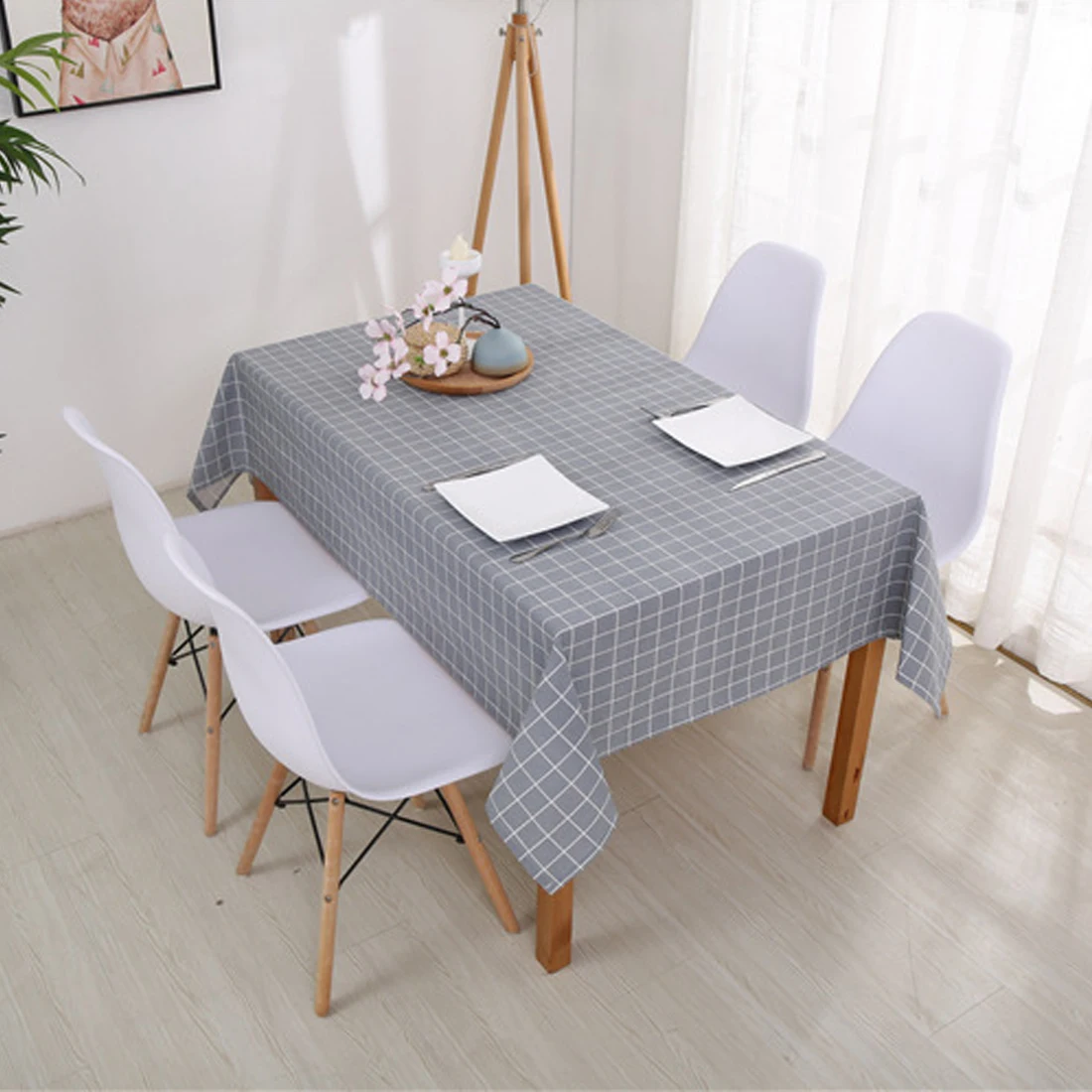 

6 Sizes Table Cloth Country Style Plaid Print Rectangle Square Table Cover Tablecloth Home Textile Home Kitchen Decoration