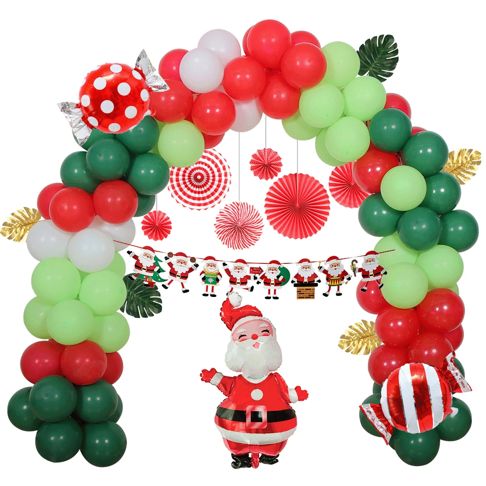 Christmas Balloon Garland Set Red and Green Latex Santa Claus Aluminum Film Balloons Decoration for Christmas Xmas Party
Christmas Balloon Garland Set Red and Green Latex Santa Claus Aluminum Film Balloons Decoration for Christmas Xmas Party