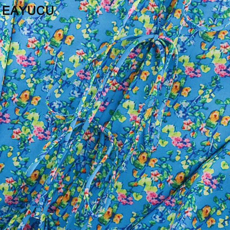 EAYUCU New Women O neck ruffles casual blouse shirts women lantern sleeve print pleated femininas blusas tops streetwear ET065 
EAYUCU New Women O neck ruffles casual blouse shirts women lantern sleeve print pleated femininas blusas tops streetwear ET065