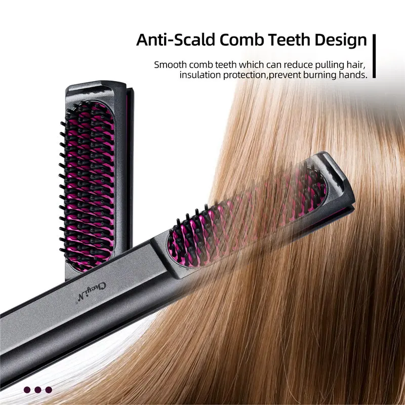 CkeyiN 3IN1 Hair Curler Straightener Brush Comb LED Display Curling Wand Flat Iron Hair Styling Tools 12 Adjustable Temperature
CkeyiN 3IN1 Hair Curler Straightener Brush Comb LED Display Curling Wand Flat Iron Hair Styling Tools 12 Adjustable Temperature