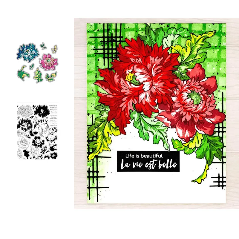 Blooming Peony Die Set Cutting Dies & Stamps Scrapbook Dariy Decoration Stencil Embossing Template Diy Greeting Card Make Albums
Blooming Peony Die Set Cutting Dies & Stamps Scrapbook Dariy Decoration Stencil Embossing Template Diy Greeting Card Make Albums