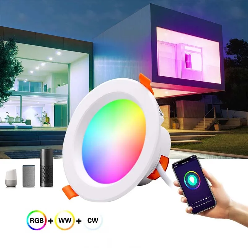 

LED Downlight Wireless Network Smart Life Dimming Spot Bluetooth Lamp 7W 9W 15W RGB Change Warm Cool Light Work with Home