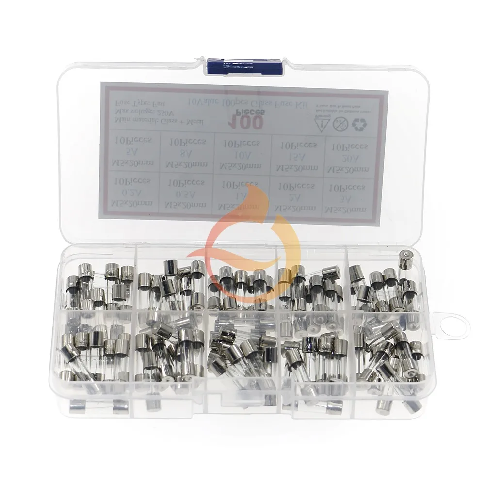 100Pcs 5x20mm 0.2A-20A Quick Blow Glass Tube Fuse Assorted Kit Fast-blow Glass Fuses
100Pcs 5x20mm 0.2A-20A Quick Blow Glass Tube Fuse Assorted Kit Fast-blow Glass Fuses