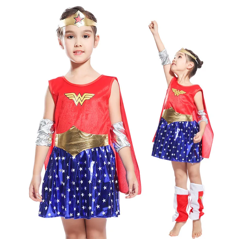 Фото Новый роскошный костюм Чудо девушки для детей супергероев - купить