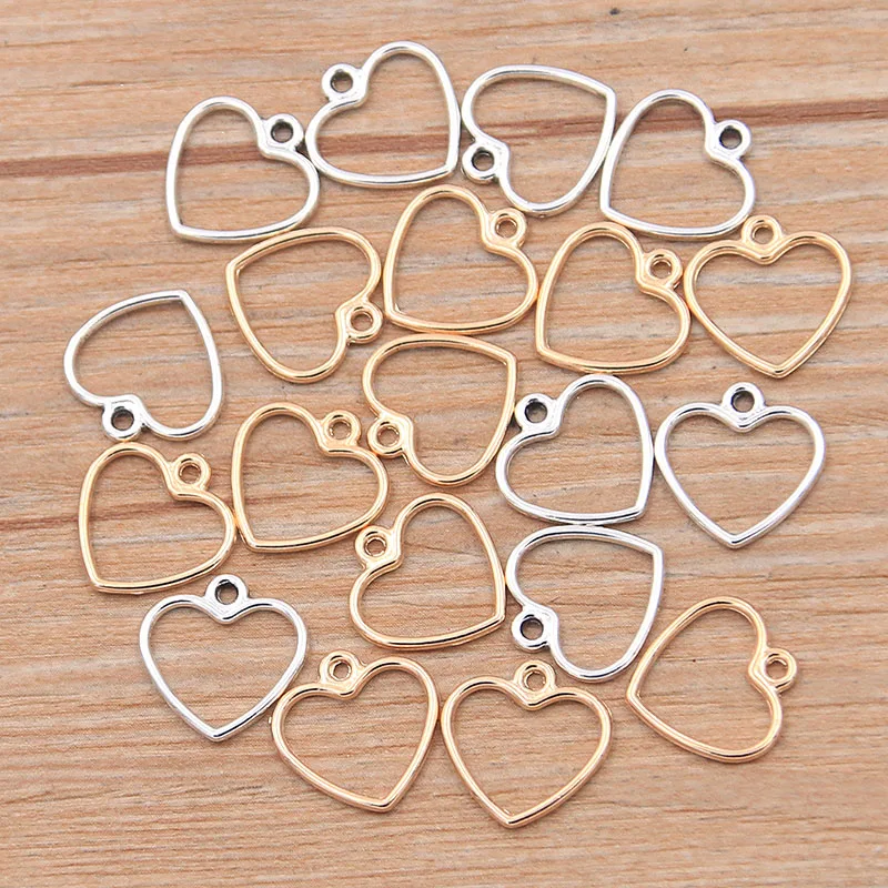80PCS 12*12mm 2 Color Metal Zinc Alloy Hollow Out Hearts Charms Fit Jewelry Pendant Charms Makings DIY Handmade Craft
80PCS 12*12mm 2 Color Metal Zinc Alloy Hollow Out Hearts Charms Fit Jewelry Pendant Charms Makings DIY Handmade Craft