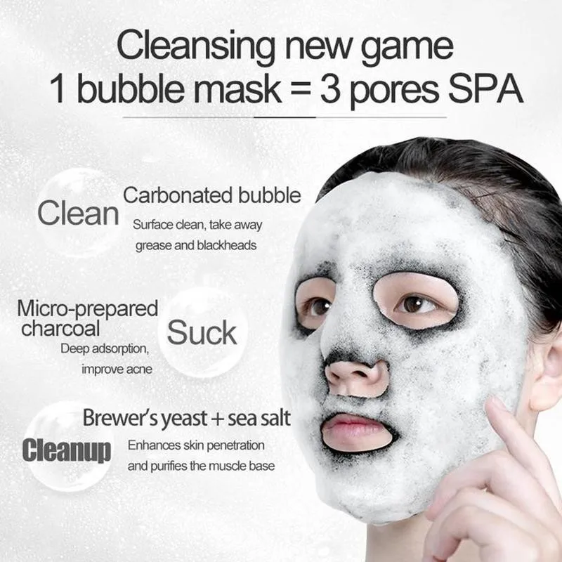New Charcoal Black Mask Shrink Pores Deep Black O2 Bubble Mask Volcanic Cleansing Moisturizing Mask 1 set/2 set/3 set/4 set
New Charcoal Black Mask Shrink Pores Deep Black O2 Bubble Mask Volcanic Cleansing Moisturizing Mask 1 set/2 set/3 set/4 set