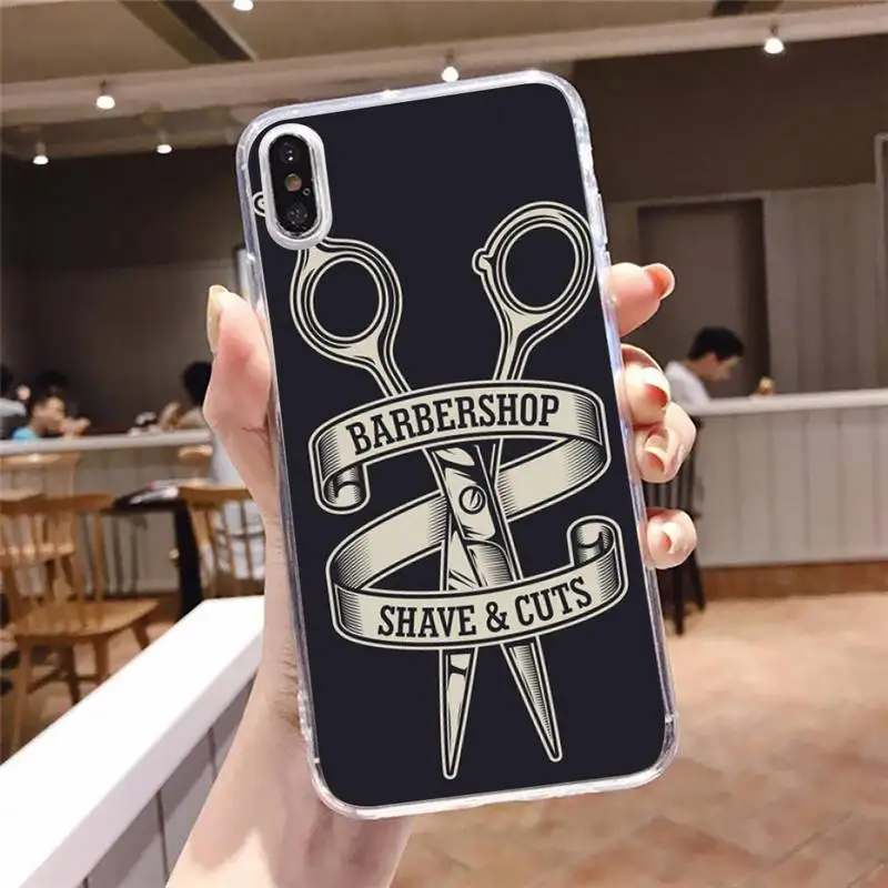 Barber Shop Hair Stylist Salon Phone Case Transparent for iPhone 6 7 8 11 12 s mini pro X XS XR MAX Plus
Barber Shop Hair Stylist Salon Phone Case Transparent for iPhone 6 7 8 11 12 s mini pro X XS XR MAX Plus