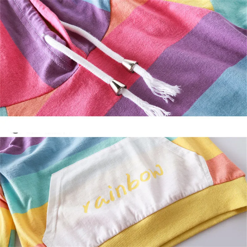 Kids Rainbow Colored Clothing Set For Girls Rainbow Top Leggings Sweat Pants Set Baby Female Sweat Stripe Hoodies Sporting Suits
Kids Rainbow Colored Clothing Set For Girls Rainbow Top Leggings Sweat Pants Set Baby Female Sweat Stripe Hoodies Sporting Suits