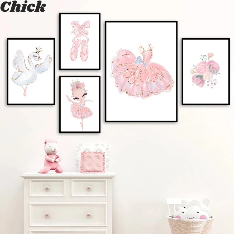 Ballerina Nursery Wall Art Canvas Painting Pictures Decoration Kids Ballet Shoes Posters Prints Baby Girls Bedroom Home Decor
Ballerina Nursery Wall Art Canvas Painting Pictures Decoration Kids Ballet Shoes Posters Prints Baby Girls Bedroom Home Decor