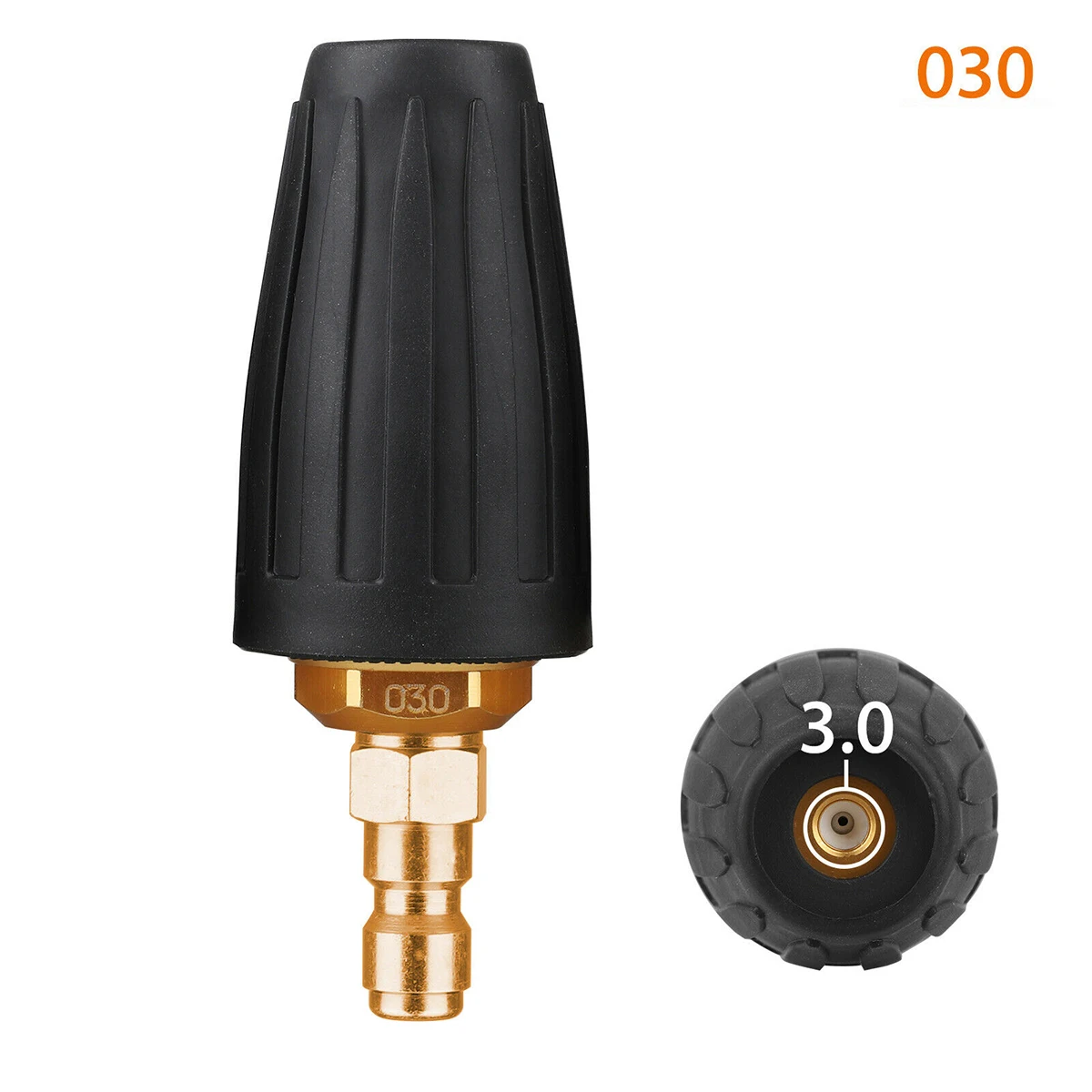 High Pressure Washer Rotating Turbo Nozzle 3000PSI 2.5-4 GPM 1/4" Quick Connect High Pressure Washer Cleaner Accessories Brass
High Pressure Washer Rotating Turbo Nozzle 3000PSI 2.5-4 GPM 1/4" Quick Connect High Pressure Washer Cleaner Accessories Brass
