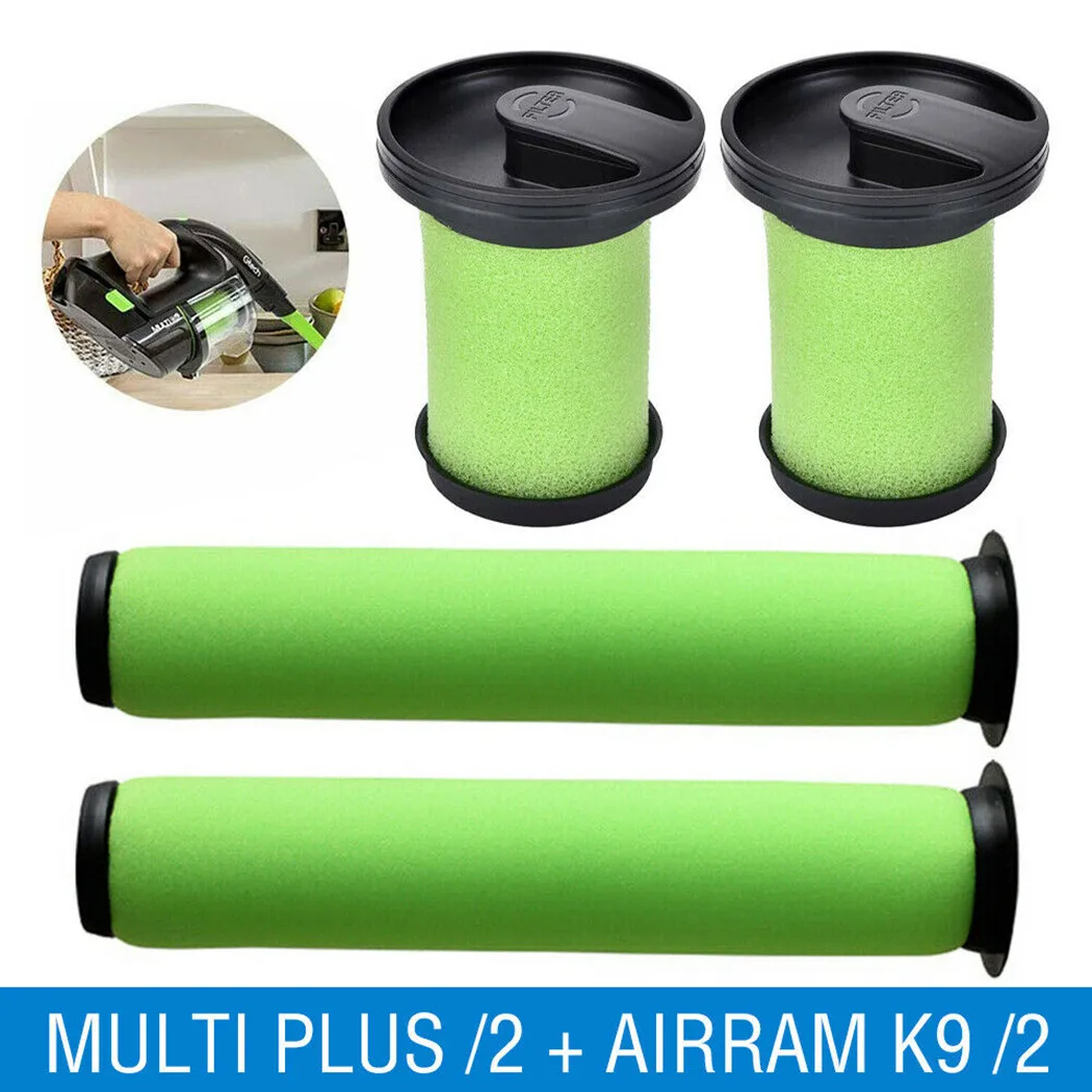 4 Pcs Washable And Reusable Filters For GTECH AirRam K9 Green Black Multi MK2 Cordless Vacuum Cleaner
4 Pcs Washable And Reusable Filters For GTECH AirRam K9 Green Black Multi MK2 Cordless Vacuum Cleaner