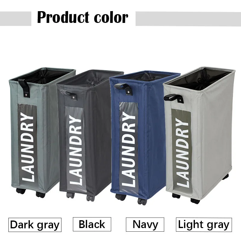 New Laundry Basket with Wheels Fabric Home Narrow Slot Storage Clothes Sundries Foldable Dirty Clothes Basket
New Laundry Basket with Wheels Fabric Home Narrow Slot Storage Clothes Sundries Foldable Dirty Clothes Basket