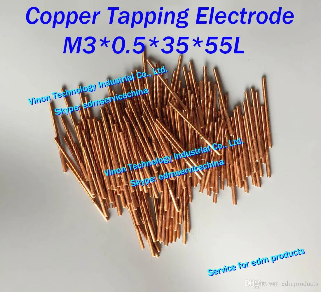 (10pc/lot) M3x0.5x35x55mm Copper Orbital Tapping Electrode for EDM spark, copper threading electrode M3 with hole
(10pc/lot) M3x0.5x35x55mm Copper Orbital Tapping Electrode for EDM spark, copper threading electrode M3 with hole