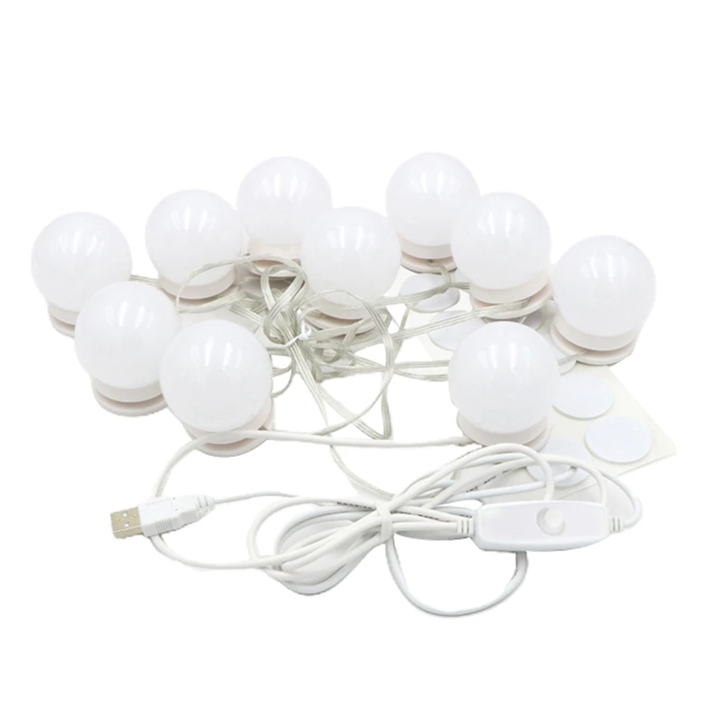 10pcs Vanity LED Lights Dressing Mirror Light Bulbs USB Adapter for Bedroom
10pcs Vanity LED Lights Dressing Mirror Light Bulbs USB Adapter for Bedroom