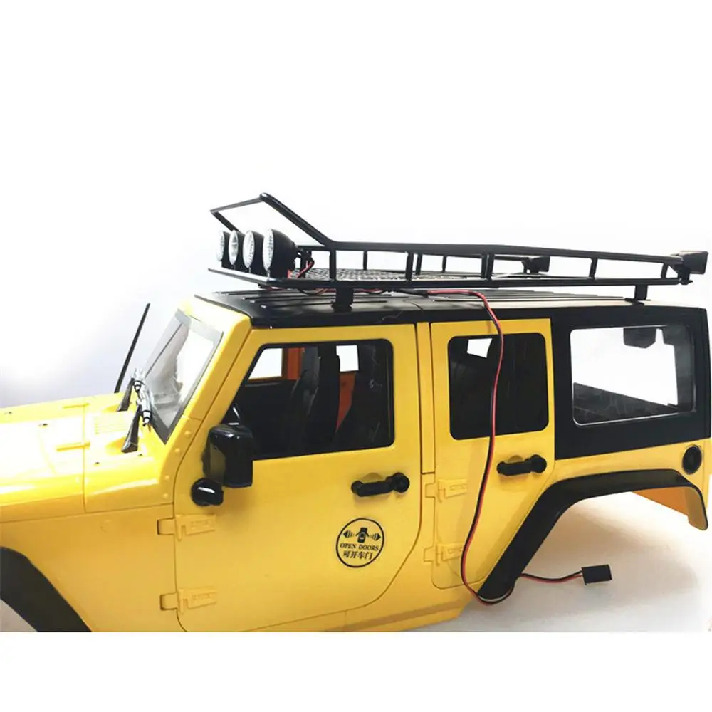 1/10 RC Crawler Metal Roof Rack Luggage Rack with Lights for Traxxas TRX4 Axial SCX10 Wraith D90 D110 TAMIYA CC01 Upgrade Parts
1/10 RC Crawler Metal Roof Rack Luggage Rack with Lights for Traxxas TRX4 Axial SCX10 Wraith D90 D110 TAMIYA CC01 Upgrade Parts