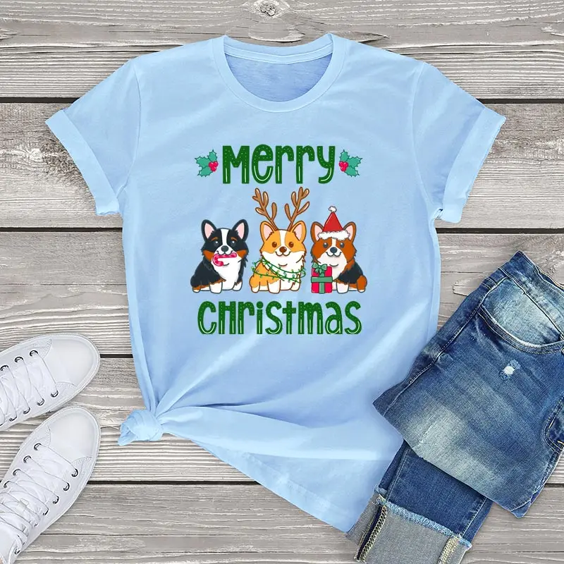100% хлопковая футболка с надписью "Merry Christmas" семейная подходящая