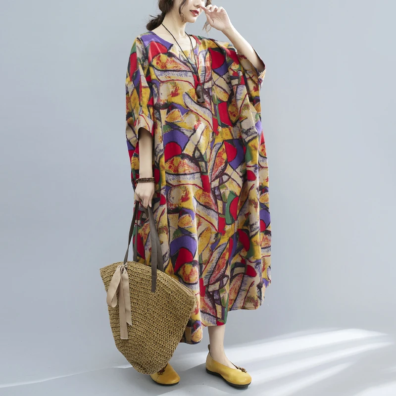 2021 Summer Women Casual Loose Cotton Long Dress Floral Pattern Elegant Clothes Short Sleeve Ladies Fashion Dresses Sundress
2021 Summer Women Casual Loose Cotton Long Dress Floral Pattern Elegant Clothes Short Sleeve Ladies Fashion Dresses Sundress